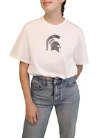 Hype and Vice Michigan State Spartans Womens White Courtney Short Sleeve T-Shirt
