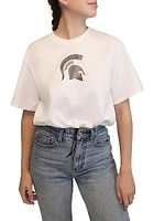 Hype and Vice Michigan State Spartans Womens White Courtney Short Sleeve T-Shirt