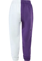 Hype and Vice K-State Wildcats Womens Power Cat Colorblock White Sweatpants