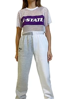 Hype and Vice K-State Wildcats Womens Willie Colorblock White Sweatpants