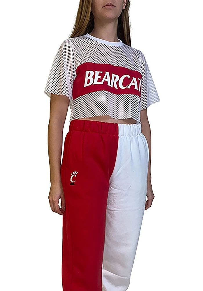 Hype and Vice Cincinnati Bearcats Womens Two Tone Colorblock White Sweatpants