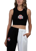 Hype and Vice Ohio State Buckeyes Womens Black Cut Off Crop Tank Top