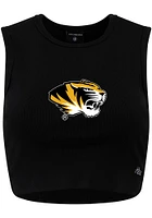 Hype and Vice Missouri Tigers Womens Black Cut Off Crop Tank Top