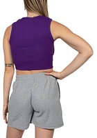 Hype and Vice TCU Horned Frogs Womens Purple Cut Off Crop Tank Top