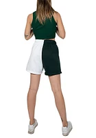 Hype and Vice Michigan State Spartans Womens Green Cut Off Crop Tank Top