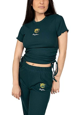 Hype and Vice Baylor Bears Womens Rivington Ribbed Green Sweatpants