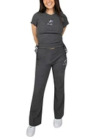 Hype and Vice K-State Wildcats Womens Charcoal Rivington Ribbed Short Sleeve T-Shirt