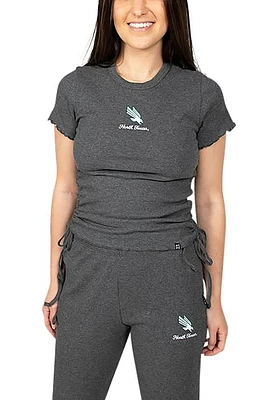 Hype and Vice North Texas Mean Green Womens Rivington Ribbed Charcoal Sweatpants