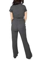 Hype and Vice North Texas Mean Green Womens Rivington Ribbed Charcoal Sweatpants