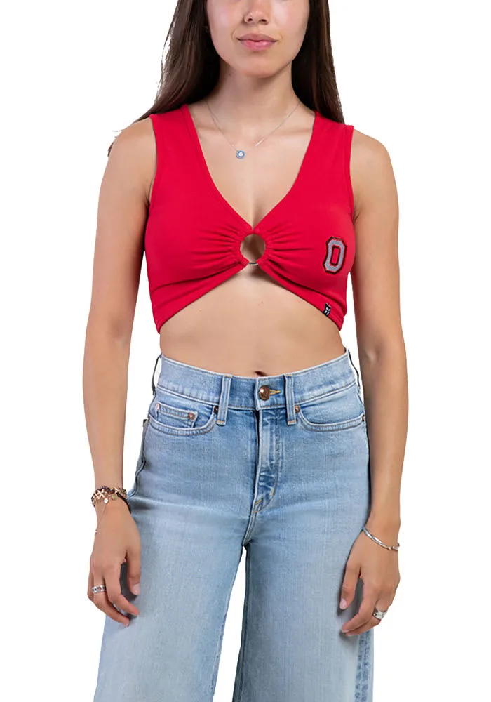 Hype and Vice Ohio State Buckeyes Womens Red Ring It Crop Tank Top