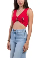 Hype and Vice Ohio State Buckeyes Womens Red Ring It Crop Tank Top