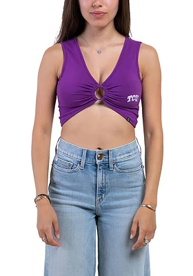 Hype and Vice TCU Horned Frogs Womens Purple Ring It Crop Tank Top