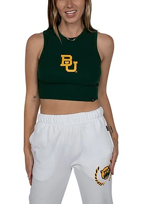 Hype and Vice Baylor Bears Womens Boyfriend White Sweatpants