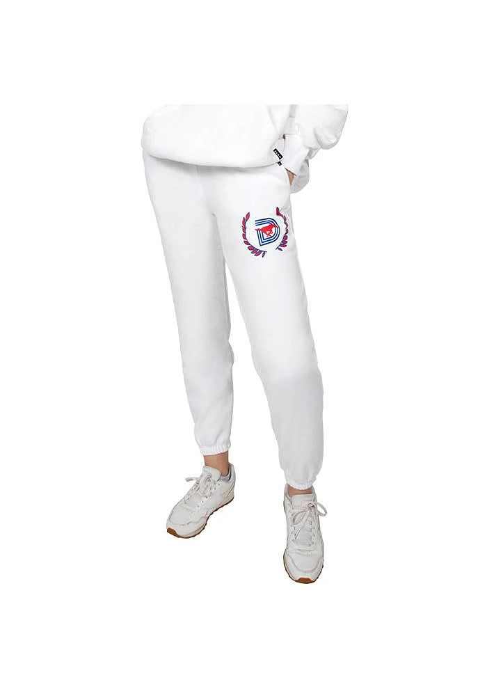 Hype and Vice SMU Mustangs Womens Boyfriend White Sweatpants