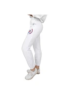 Hype and Vice SMU Mustangs Womens Boyfriend White Sweatpants