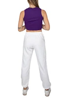 Hype and Vice TCU Horned Frogs Womens Boyfriend White Sweatpants
