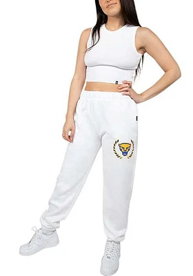 Hype and Vice Pitt Panthers Womens Boyfriend White Sweatpants