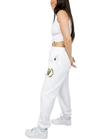 Hype and Vice Pitt Panthers Womens Boyfriend White Sweatpants