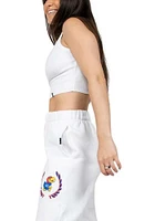 Hype and Vice Kansas Jayhawks Womens Boyfriend White Sweatpants