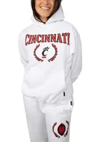 Hype and Vice Cincinnati Bearcats Womens Boyfriend White Sweatpants