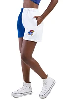 Hype and Vice Kansas Jayhawks Womens White Dime Two Tone Shorts