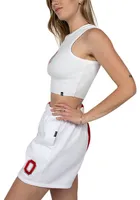 Hype and Vice Ohio State Buckeyes Womens White Dime Two Tone Shorts