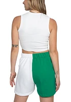 Hype and Vice North Texas Mean Green Womens White Dime Two Tone Shorts
