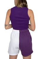 Hype and Vice TCU Horned Frogs Womens White Dime Two Tone Shorts