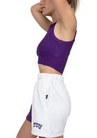 Hype and Vice TCU Horned Frogs Womens White Dime Two Tone Shorts