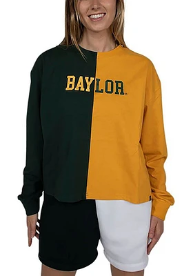 Hype and Vice Baylor Bears Womens Green Dime Two Tone Shorts
