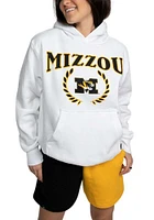 Hype and Vice Missouri Tigers Womens White Boyfriend Hooded Sweatshirt