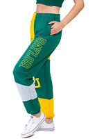 Hype and Vice Baylor Bears Womens Patchwork Green Sweatpants