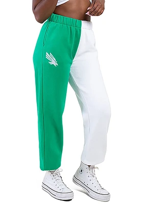 Hype and Vice North Texas Mean Green Womens Two Tone Kelly Sweatpants