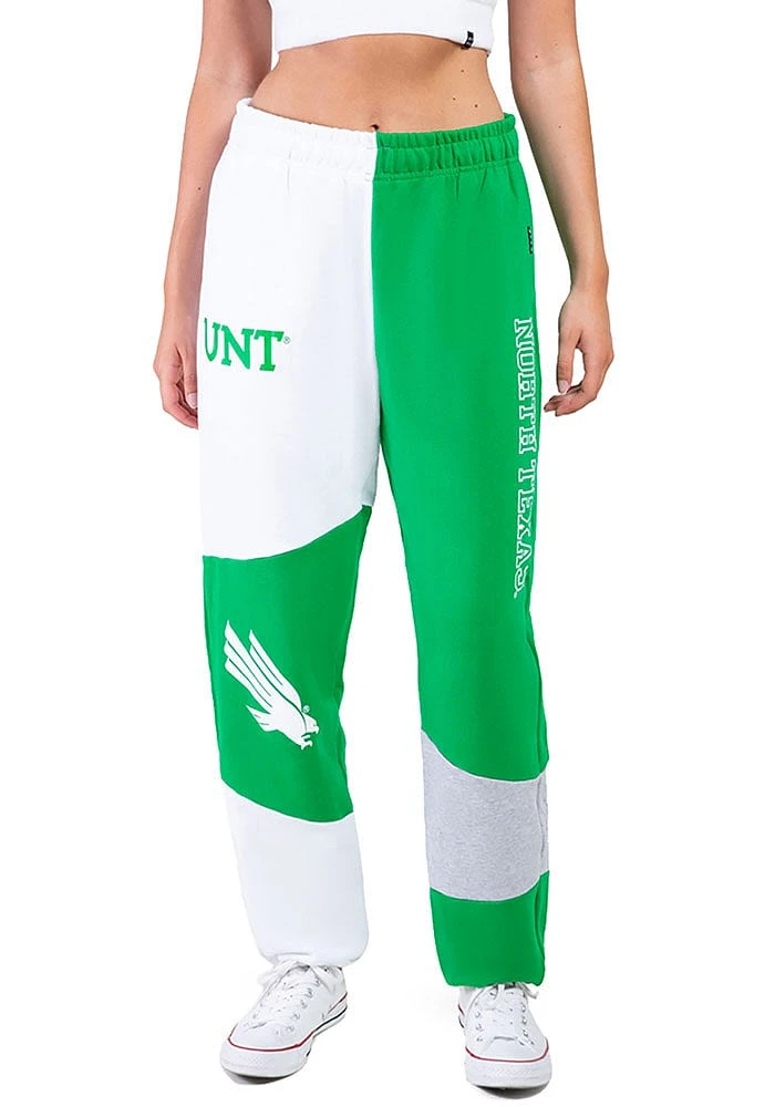 Hype and Vice North Texas Mean Green Womens Patchwork Kelly Sweatpants