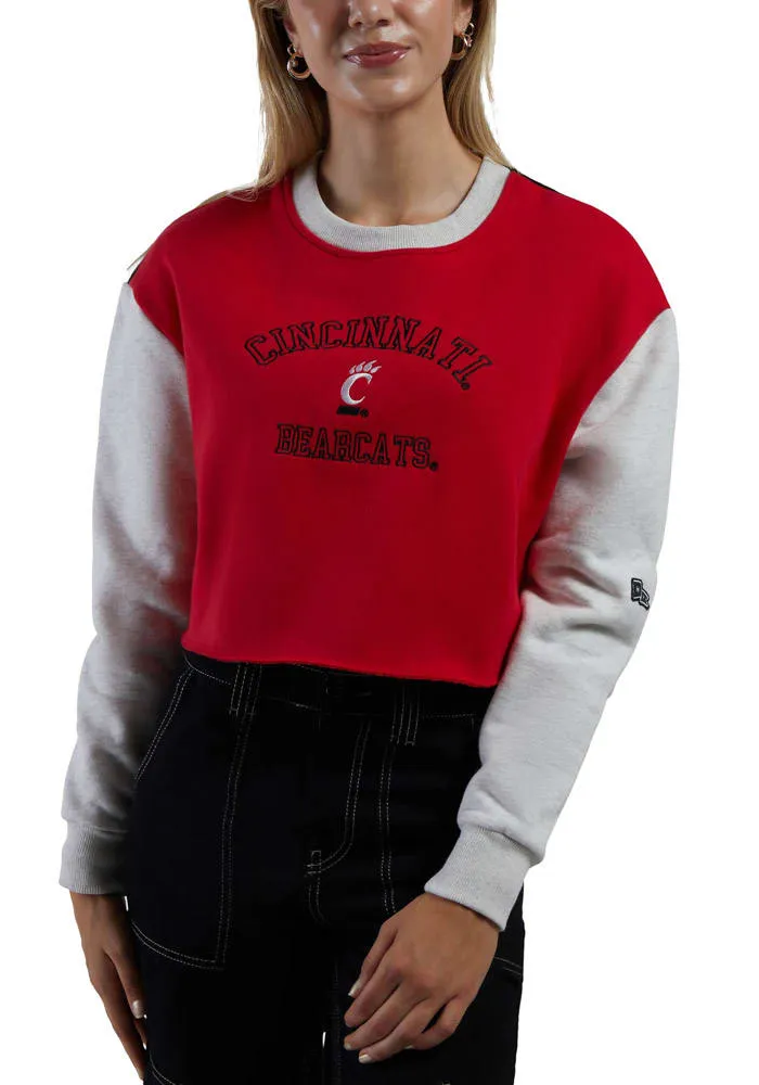 Hype and Vice Cincinnati Bearcats Womens Rookie Patchwork Crew Sweatshirt