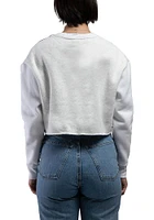 Hype and Vice TCU Horned Frogs Womens Purple Rookie Patchwork Crew Sweatshirt