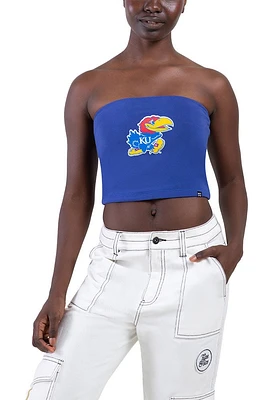 Hype and Vice Kansas Jayhawks Womens Blue Tube Top Tank