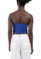 Hype and Vice Kansas Jayhawks Womens Blue Tube Top Tank