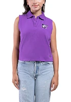 Hype and Vice K-State Wildcats Womens Purple Match Point Polo Tank Top