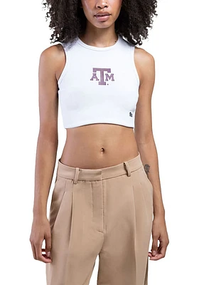 Hype and Vice Texas A&M Aggies Womens White Cut Off Tank Top