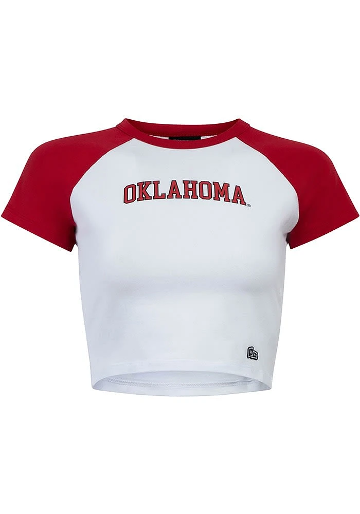 Hype and Vice Oklahoma Sooners Womens Cardinal Homerun Short Sleeve T-Shirt