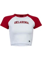 Hype and Vice Oklahoma Sooners Womens Cardinal Homerun Short Sleeve T-Shirt