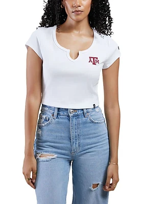 Hype and Vice Texas A&M Aggies Womens White Cali Short Sleeve T-Shirt