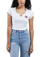Hype and Vice Texas A&M Aggies Womens White Cali Short Sleeve T-Shirt