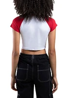 Hype and Vice Indiana Hoosiers Womens Cardinal Homerun Short Sleeve T-Shirt