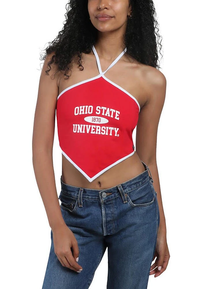 Hype and Vice Ohio State Buckeyes Womens Red Y2K Tank Top