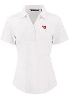 Cutter and Buck Dayton Flyers Womens Forge Eco Polo Short Sleeve Shirt