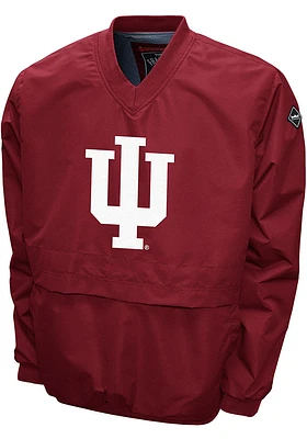 Indiana Hoosiers Mens Red Big Logo Windshell Pullover Jackets