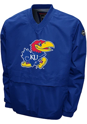 Kansas Jayhawks Mens Blue Big Logo Windshell Pullover Jackets
