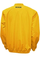 Michigan Wolverines Mens Yellow Big Logo Windshell Pullover Jackets
